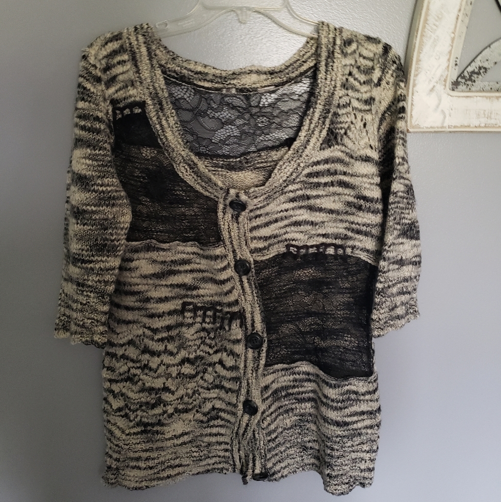Black and Cream Sweater